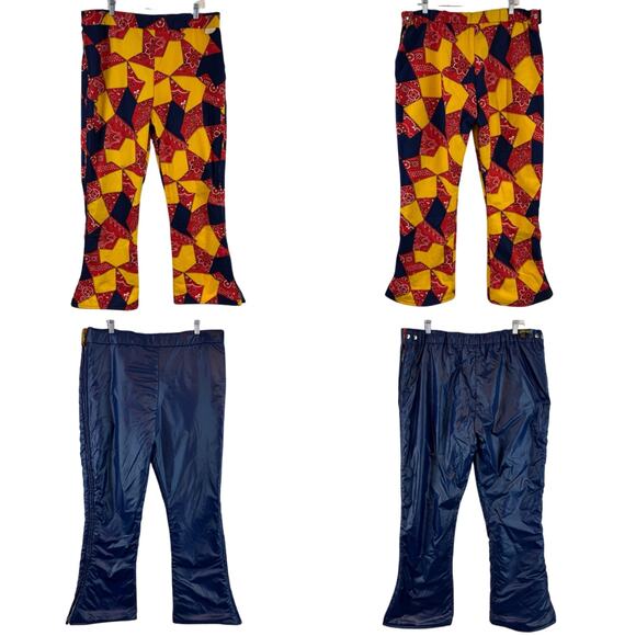 VTG Swing West Raven Bandanna Patchwork Reversible Ski Snow Pants Size Large - Picture 2 of 16